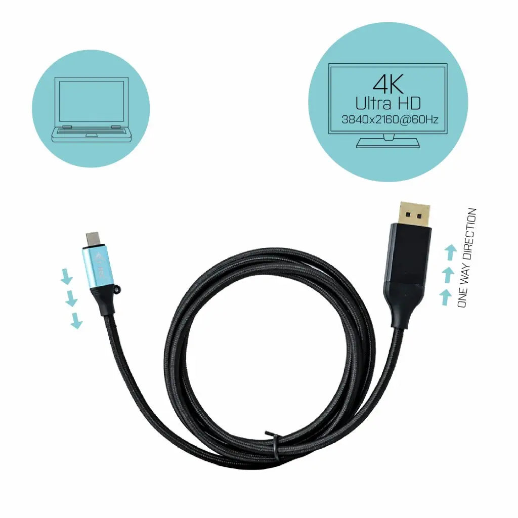 B-Ware I Tec Kabel Adapter Verbindung Usb C Display Port Bildschirm 4 K 60 Hz 2m Schwarz - 8595611703317