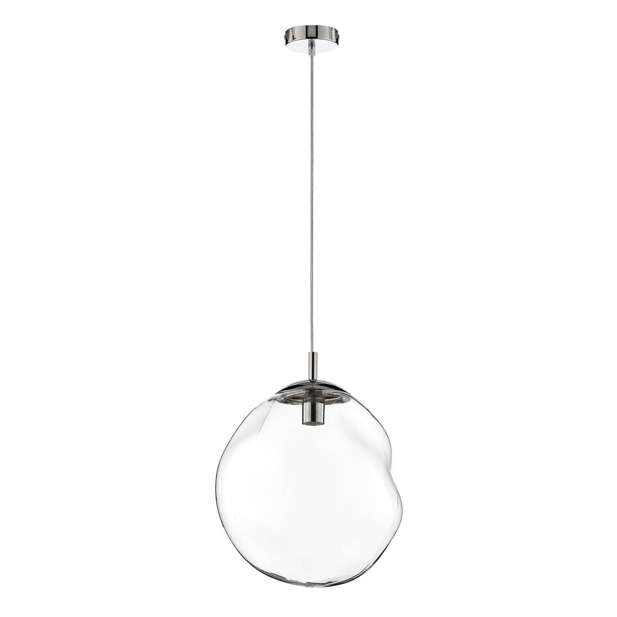 Euluna Glas-Hängeleuchte Sol Hängeleuchte Lampe Leuchte E27 Ø 35 chrom transpare - 5901780542627