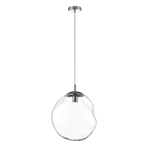 B-Ware Euluna Glas-Hängeleuchte Sol Hängeleuchte Lampe Leuchte E27 Ø 35 chrom transpare