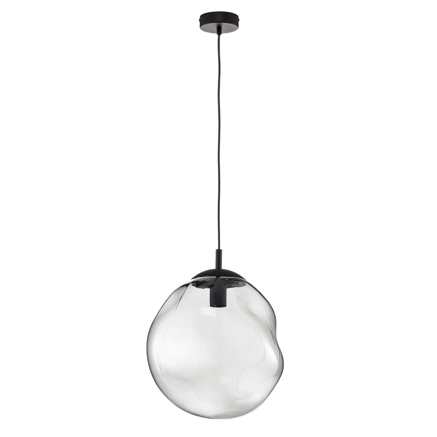 B-Ware Euluna Glas Hängeleuchte Sol Wohnzimmerlampe Pendelleuchte E27 Schwarz Rauchg532