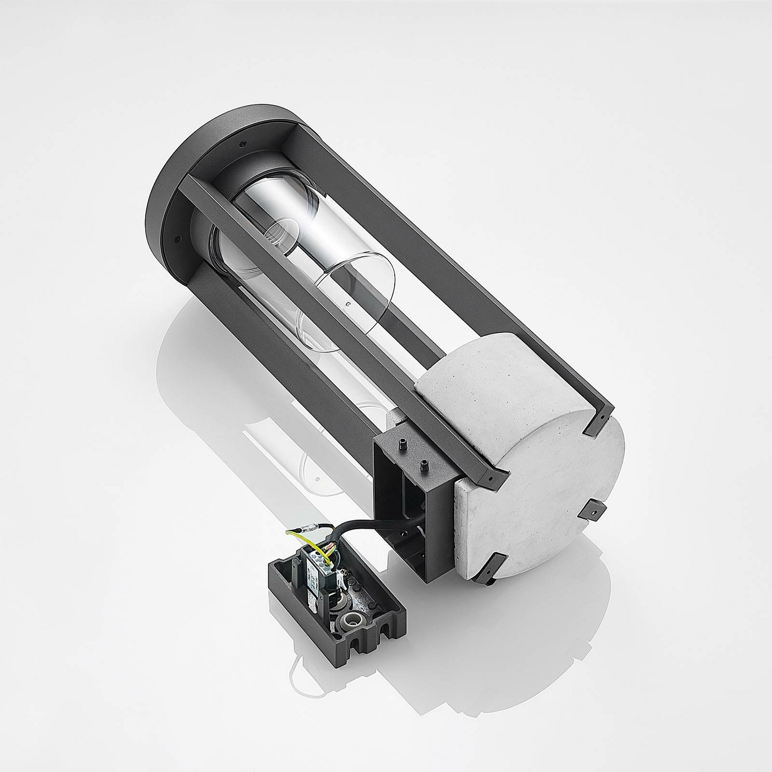 B-Ware Lucande Overa Außenwandleuchte Außenlampe Wandleuchte Lampe Leuchte  Rund E27574