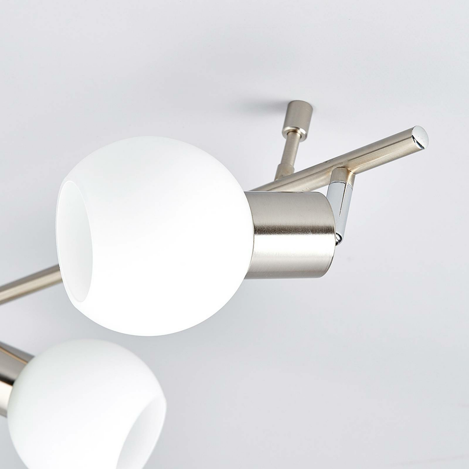 B-Ware Lindby Led Deckenlampe Elaina Deckenlampe Lampe Leuchte 6 Flg. E14 Nickel M466