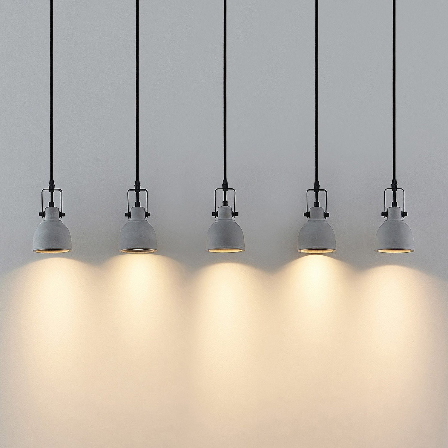 B-Ware Lindby Amilia Hängeleuchte Deckenlampe Pendelleuchte Gu10 Mit Betonschirmen 5 Fl