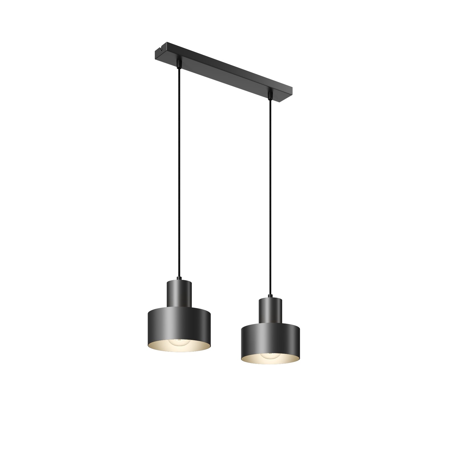 Euluna Hängeleuchte Hängelanpe Lampe Leuchte linear zweiflammig schwarz Stahl - 5902335263998