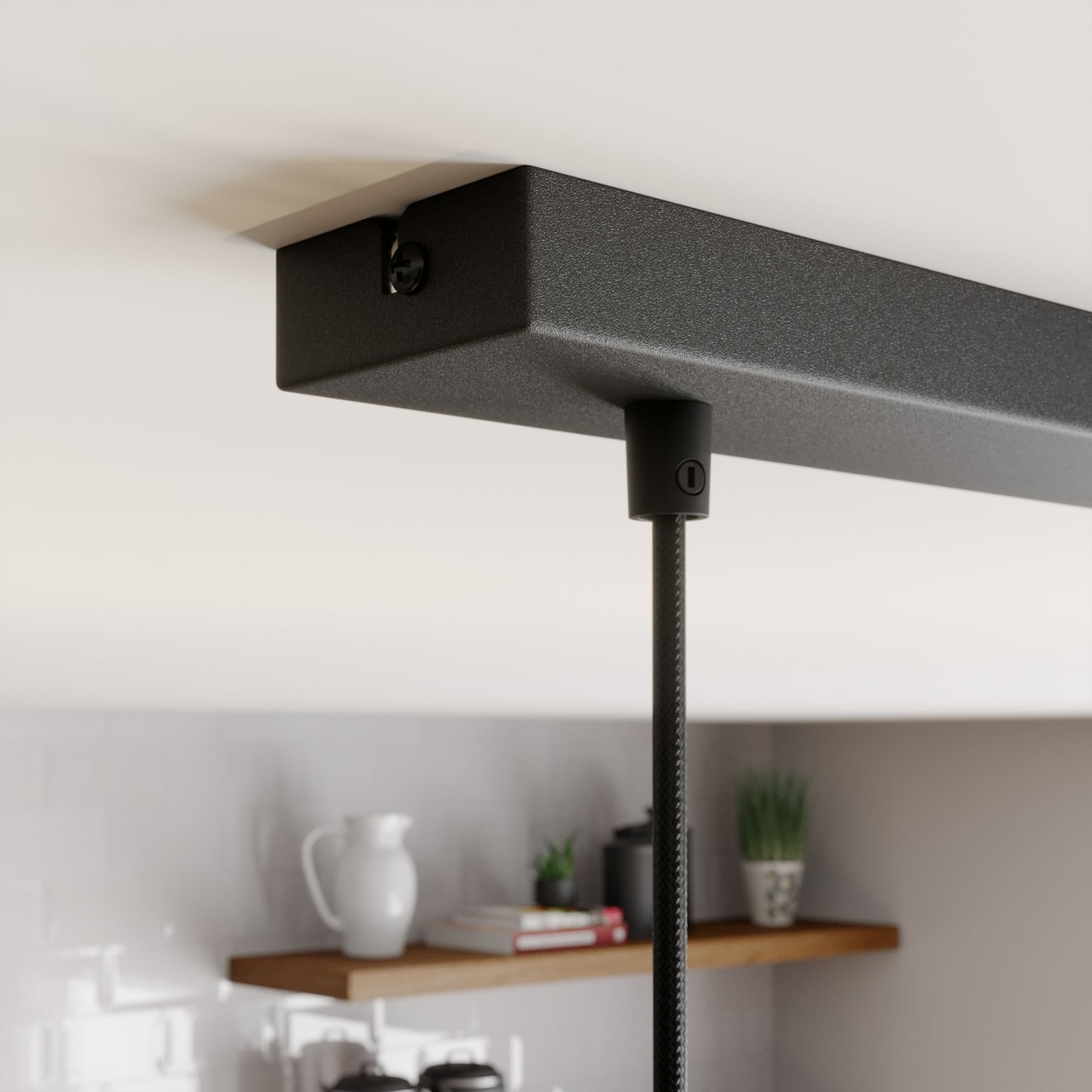 Euluna Hängeleuchte Hängelanpe Lampe Leuchte linear zweiflammig schwarz Stahl - 5902335263998