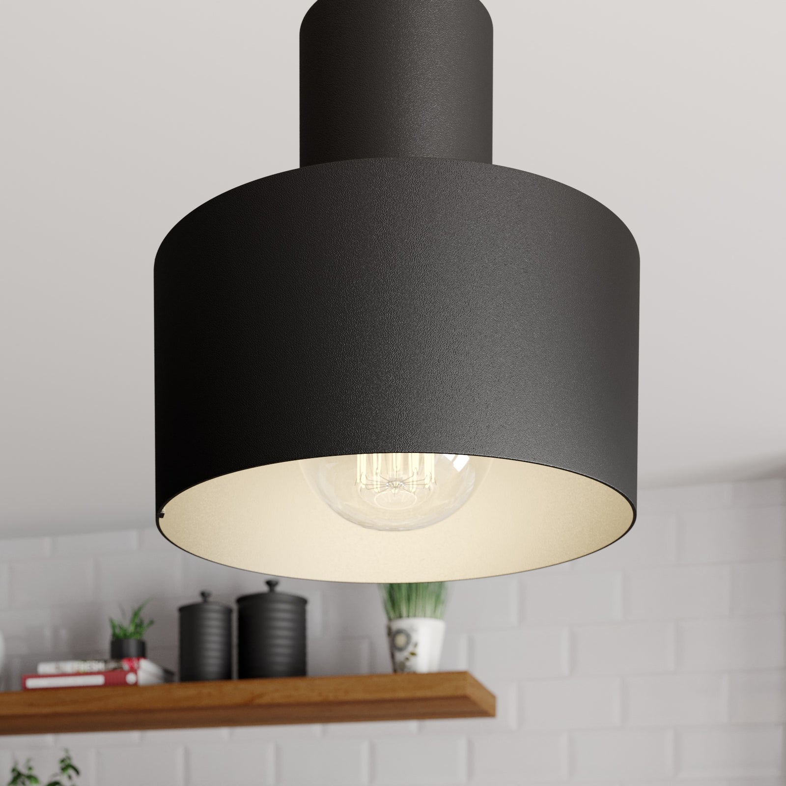 Euluna Hängeleuchte Hängelanpe Lampe Leuchte linear zweiflammig schwarz Stahl - 5902335263998