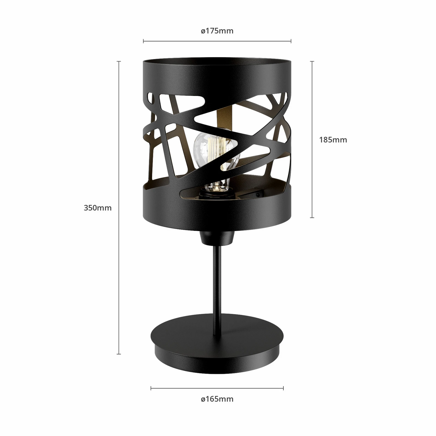 Sigma Tischlampe Modul Frez Tischleuchte Schreibtischlampe ø17,5cm E27 Schwarz  B-Ware - 8601030