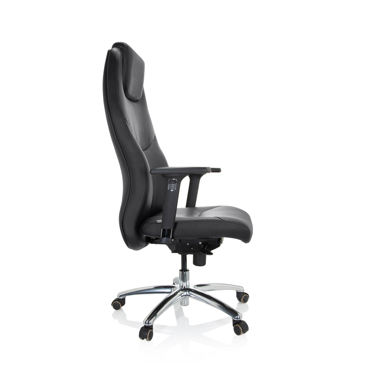 hjh OFFICE Chefsessel Bürostuhl Leder schwarz FERRARA Ergonomie Armlehne 220kg - 4064323002031