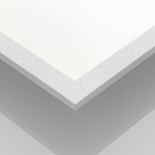 B-Ware Prios Led Panel Deckenleuchte Flächenleuchte Gelora Silber Kunststoff Aluminium