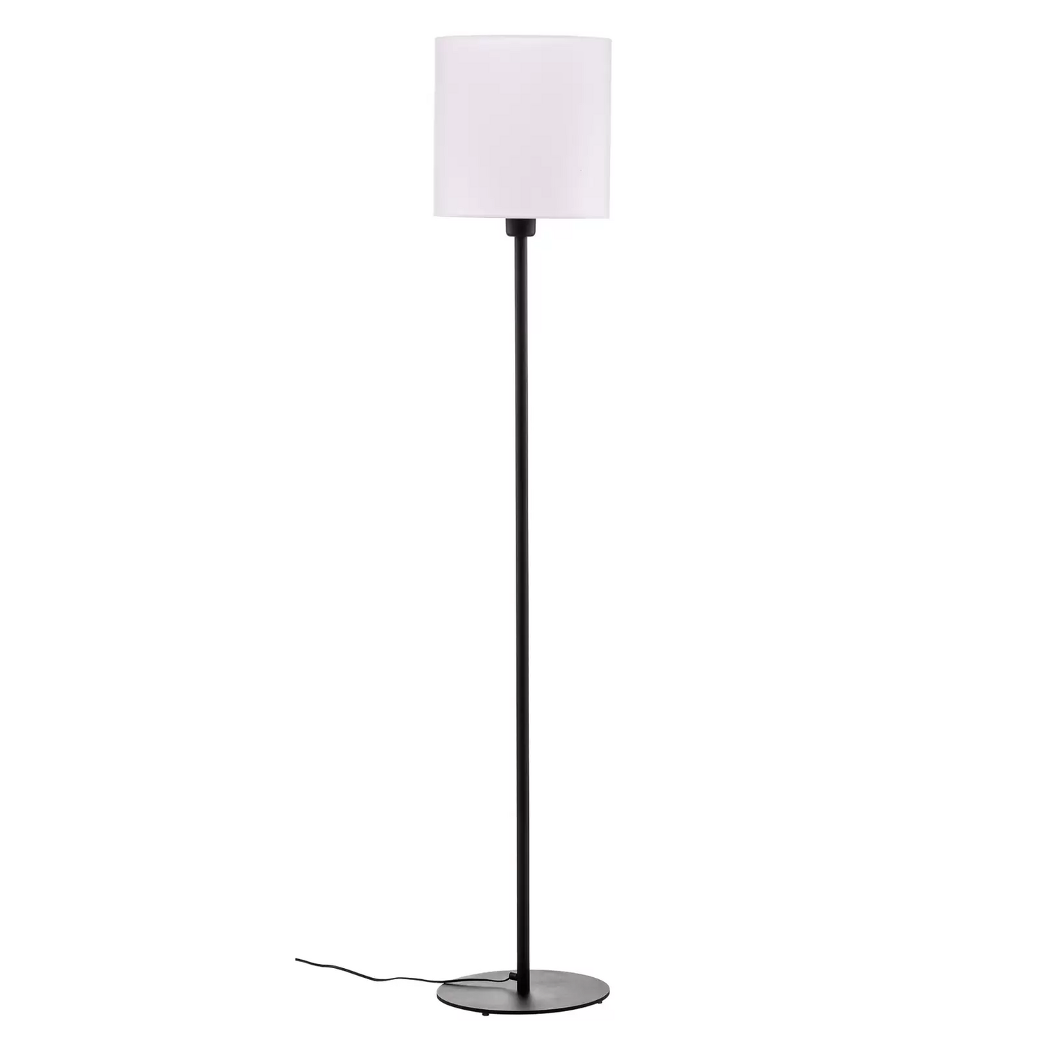 Textil Stehlampe Harris Fuß Schwarz Schirm Leselampe Stehleuchte Leuchte E27.    B-Ware - 5902553217162