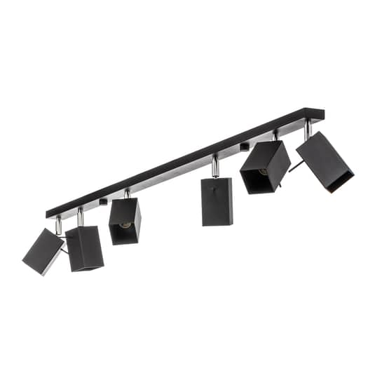 Euluna Deckenstrahler Deckenlampe Leuchte Square Schwarz Sechsflammig Linear B-Ware - 5903282730410
