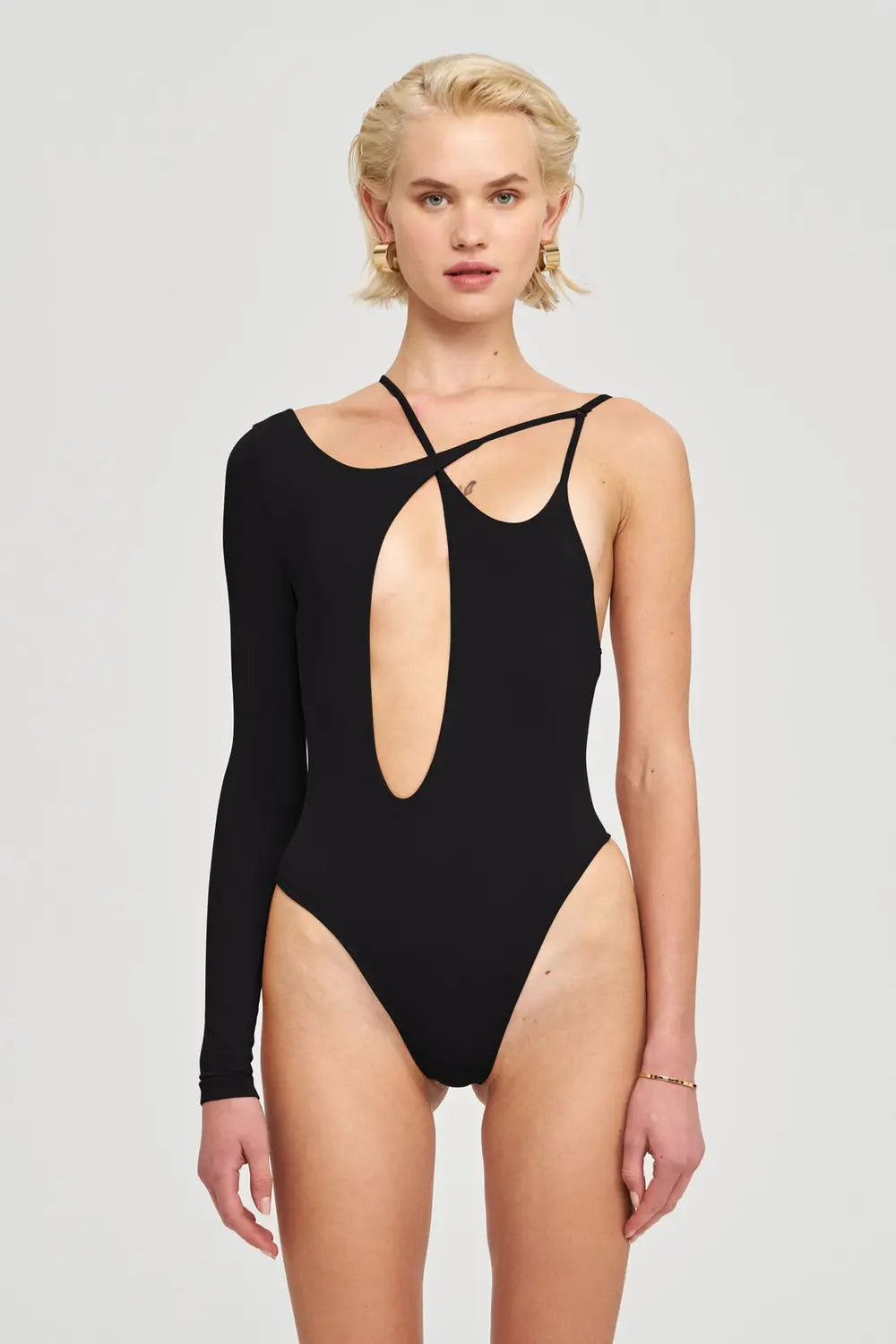 Iamnotbasic Bodysuit Body Cecilia Schwarz Damenbody Einteiler Größe S Fashion B-Ware