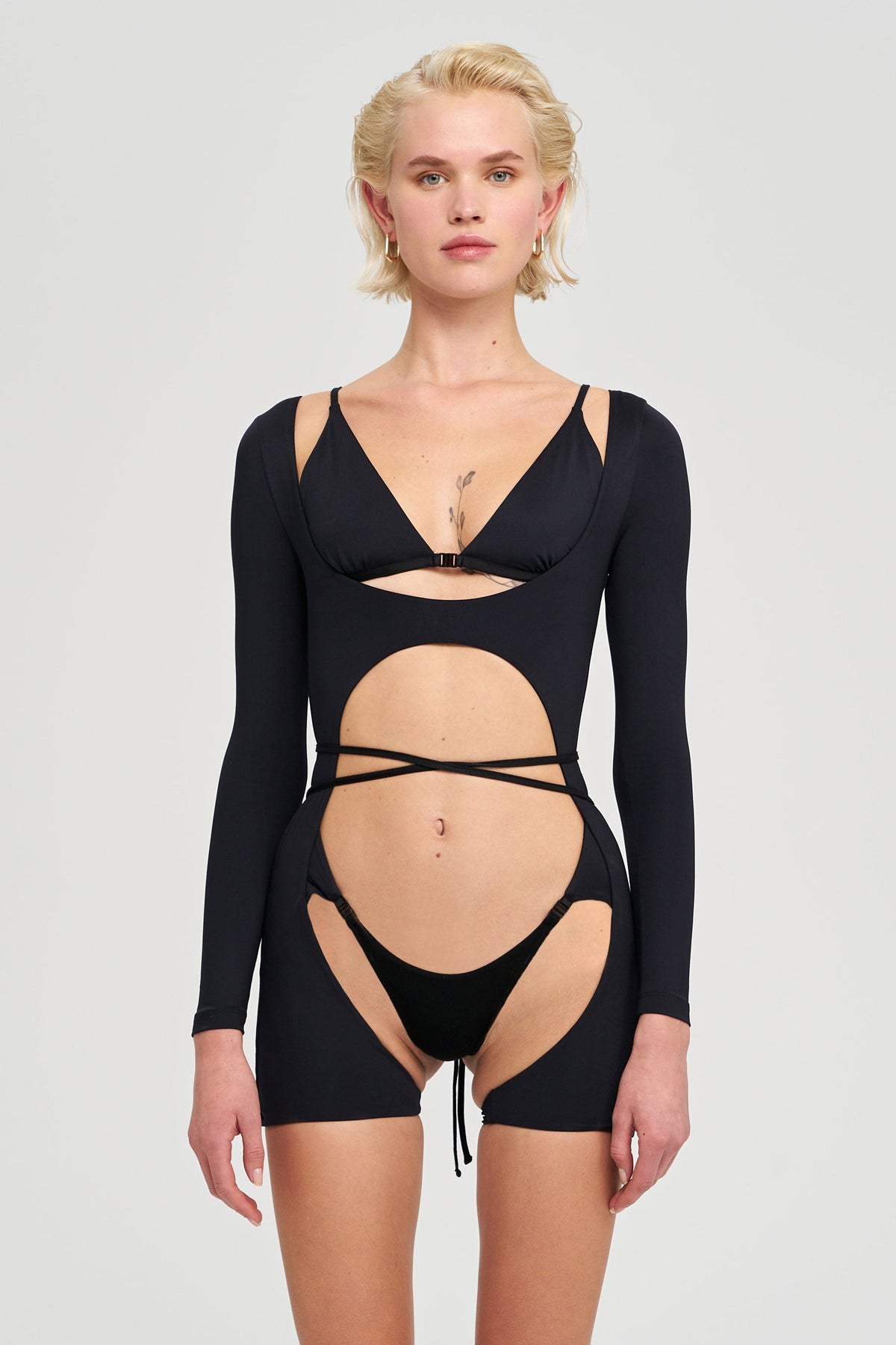 IAMNOTBASIC Judith Bodysuit Einteiler Body Schwarz Größe XS Damenmode - 8682521044828