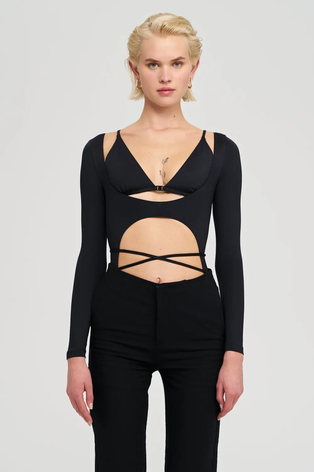 Iamnotbasic Judith Bodysuit Einteiler Body Schwarz Größe Xs Damenmode B-Ware
