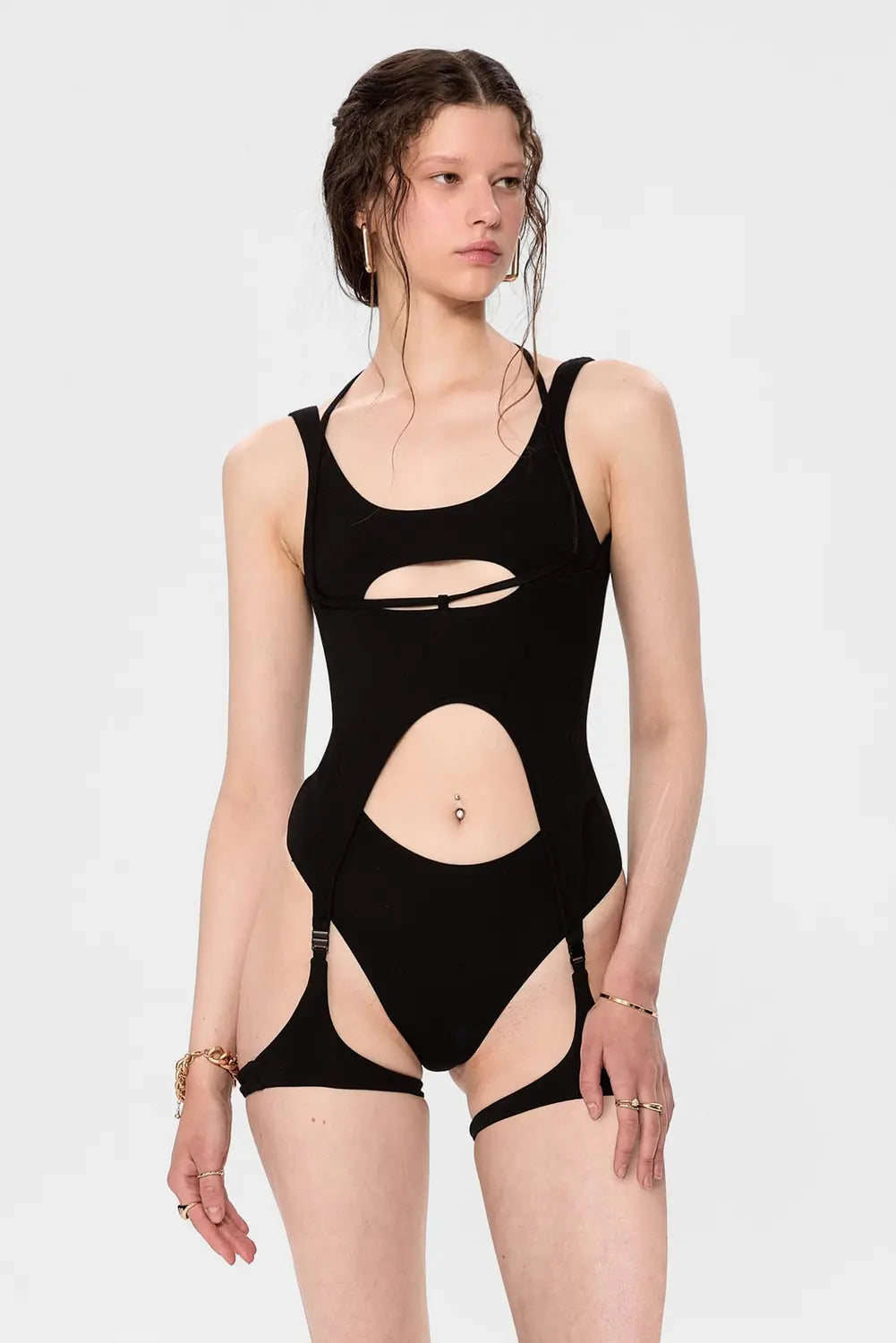 Iamnotbasic Bodysuit Einteiler Noir Schwarz Größe M Damenbody Body B-Ware