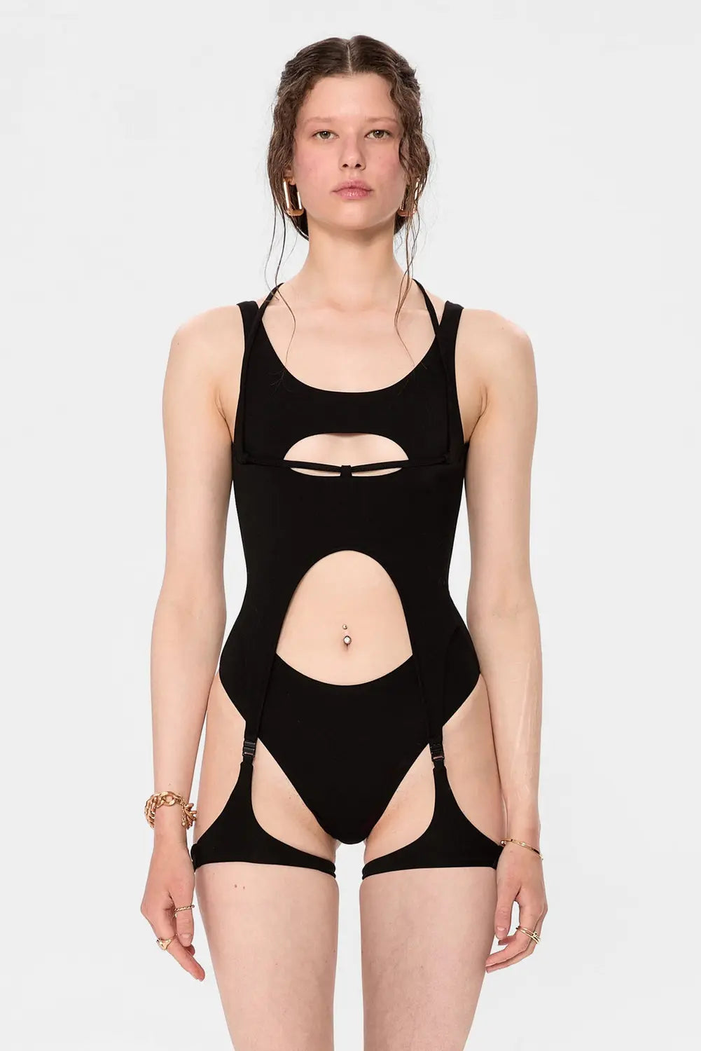 Iamnotbasic Bodysuit Einteiler Noir Schwarz Größe M Damenbody Body B-Ware