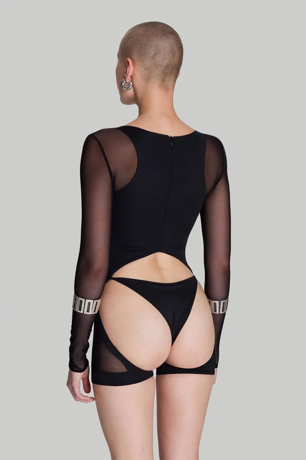 Iamnotbasic Utopia Bodysuit Body Schwarz Damenbody Einteiler Größe M B-Ware