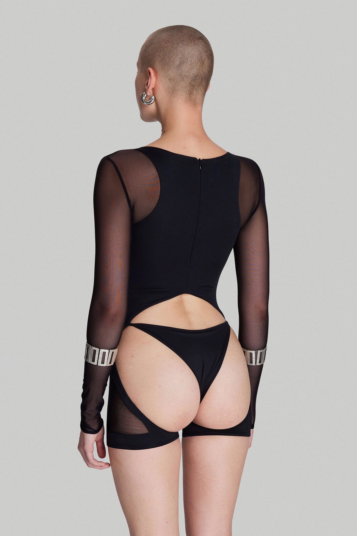 IAMNOTBASIC Utopia Bodysuit Body Schwarz Damenbody Einteiler Größe M - 8682521049373