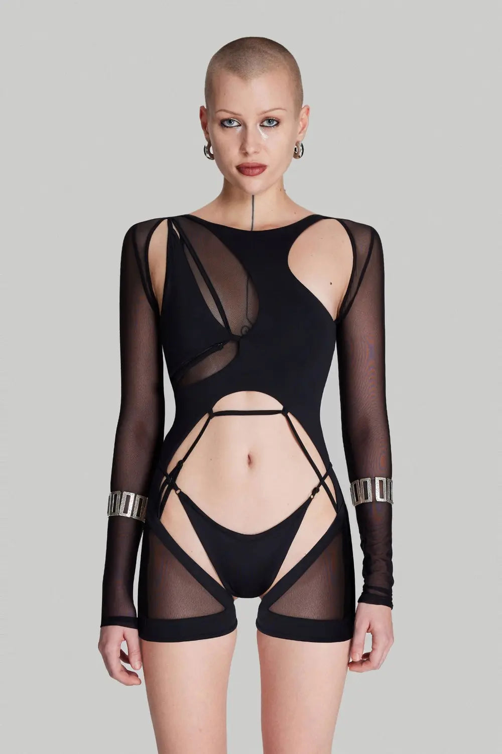 Iamnotbasic Utopia Bodysuit Body Schwarz Damenbody Einteiler Größe M B-Ware