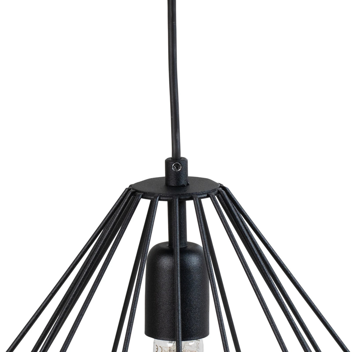 Hängeleuchte Diamond Pendelleuchte schwarz Eisen E27 LED Metall Lampe Esszimmer - 8684283470938