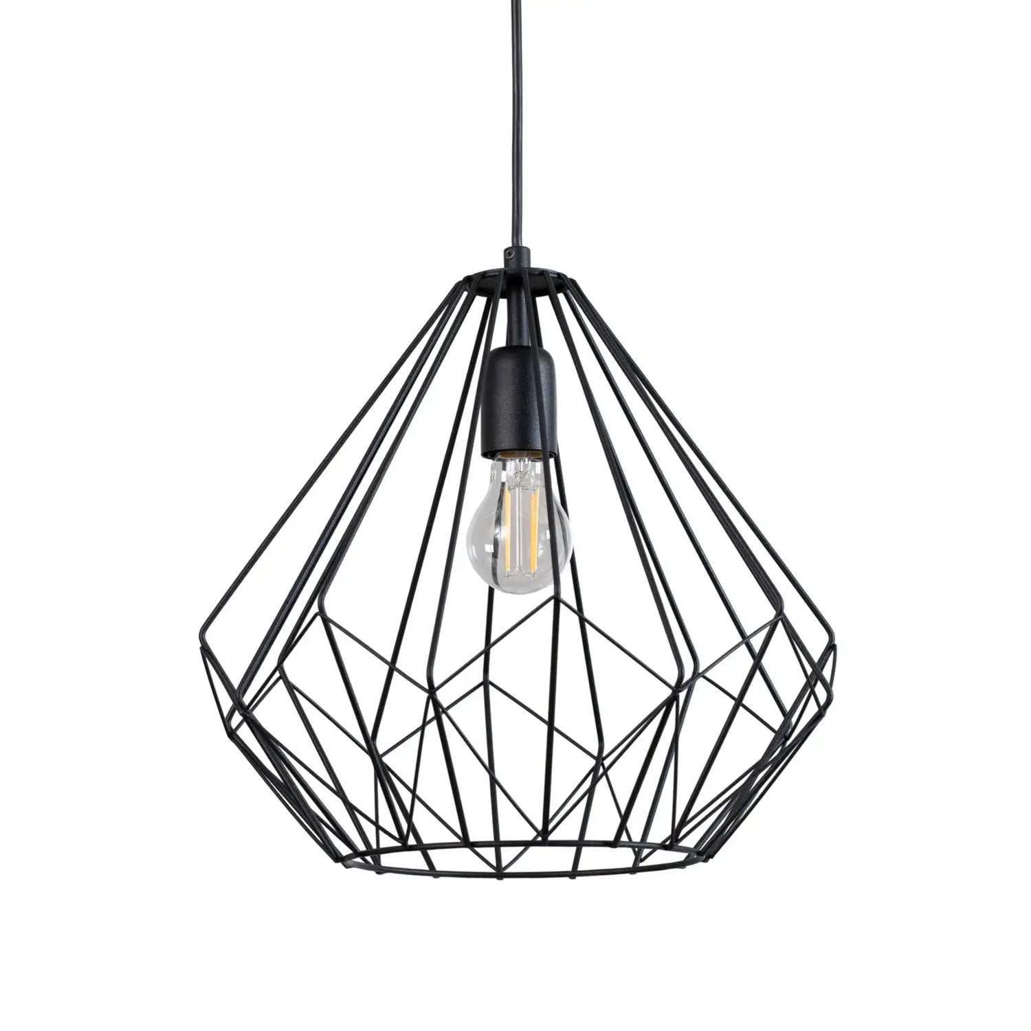 B-Ware Hängeleuchte Diamond Pendelleuchte Schwarz Eisen E27 Led Metall Lampe Esszimmer - 8684283470938