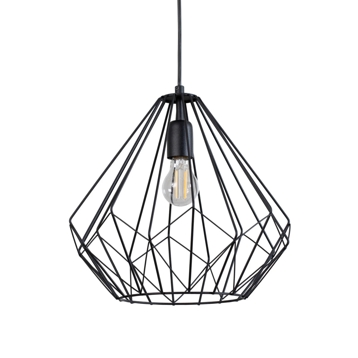 Hängeleuchte Diamond Pendelleuchte schwarz Eisen E27 LED Metall Lampe Esszimmer - 8684283470938