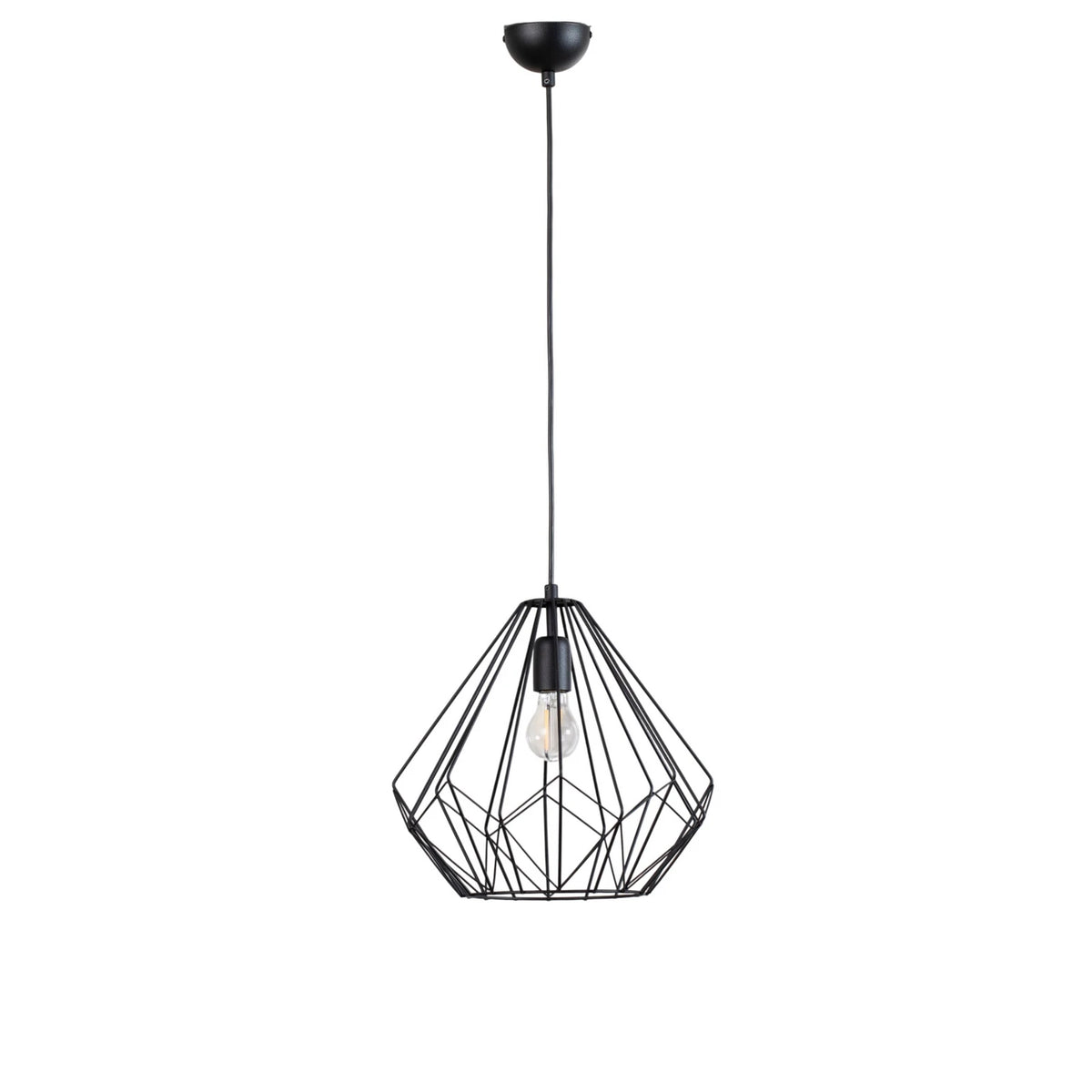 Hängeleuchte Diamond Pendelleuchte schwarz Eisen E27 LED Metall Lampe Esszimmer - 8684283470938
