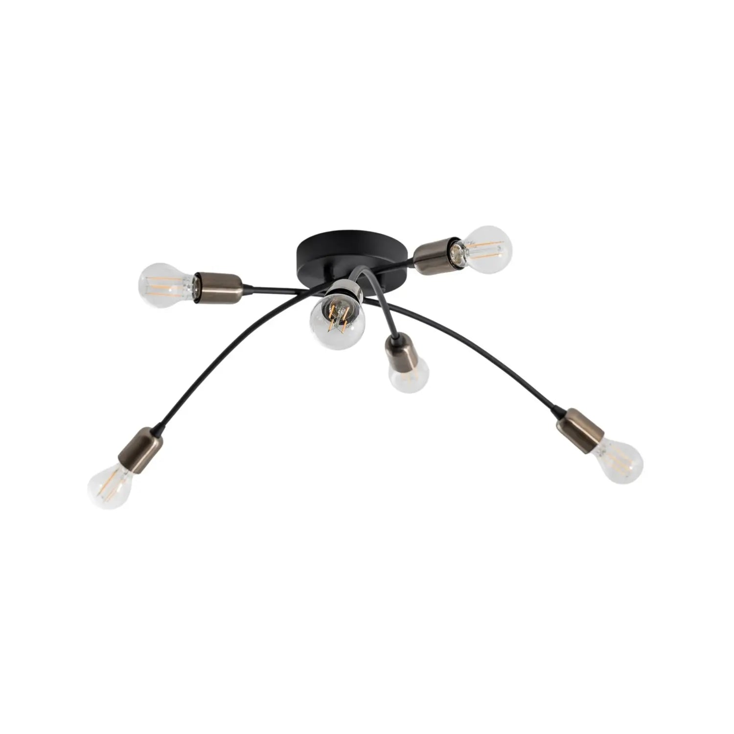 B-Ware Opviq Deckenleuchte Deckenlampe Banana Schwarz Metall 6 Flammig E27 Led 67 Cm - 8684283477265