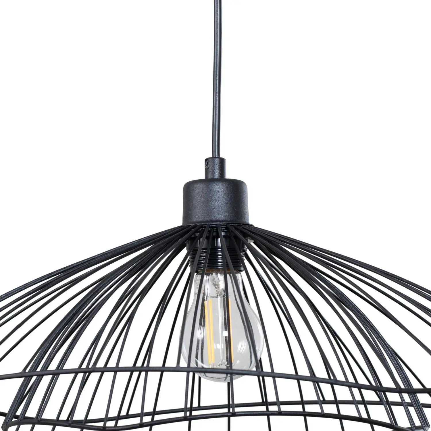 B-Ware Opviq Hängeleuchte Pendelleuchte Leuchte Tel Schwarz Metall ø 50 Cm E27 Led  - 8684283478743