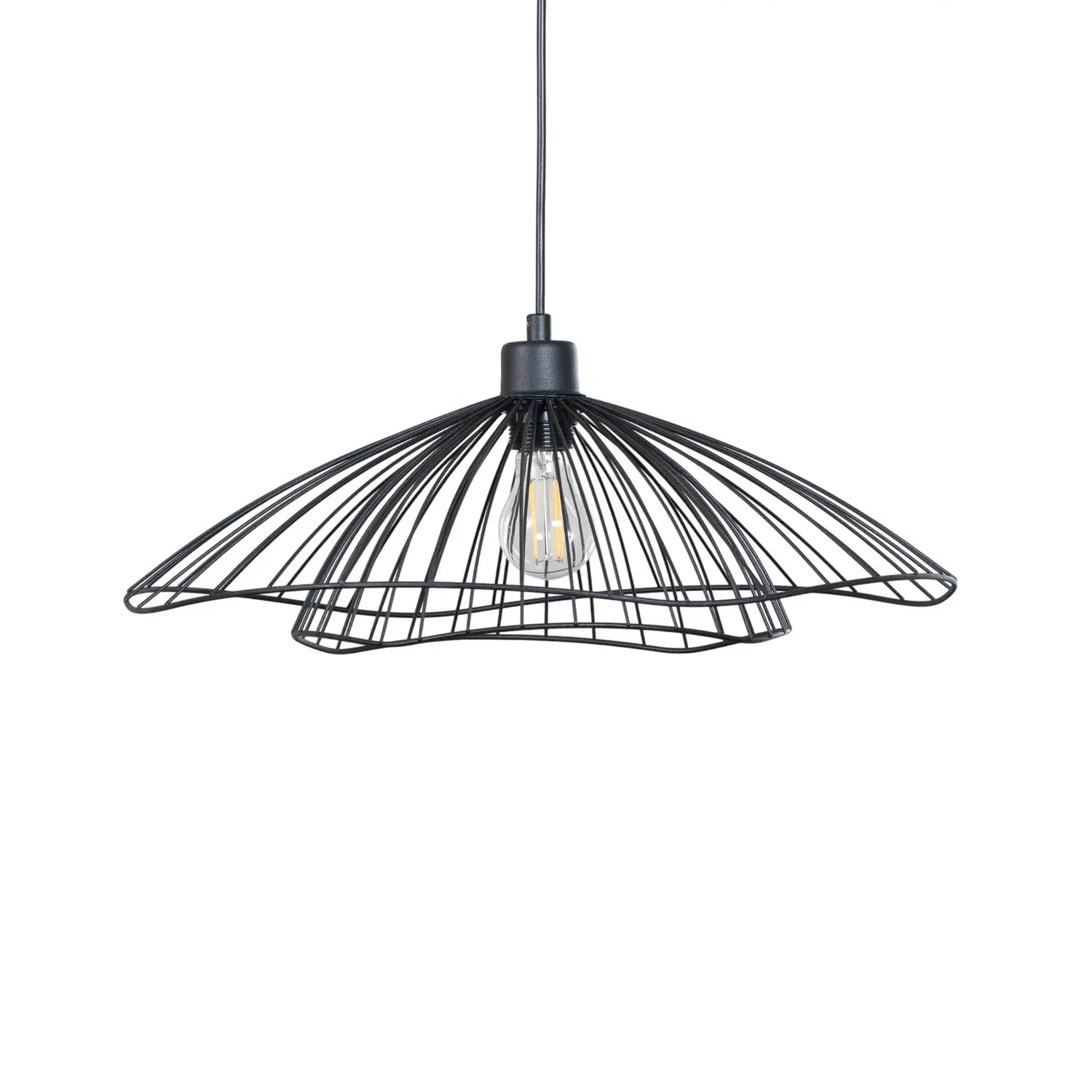 B-Ware Opviq Hängeleuchte Pendelleuchte Leuchte Tel Schwarz Metall ø 50 Cm E27 Led  - 8684283478743