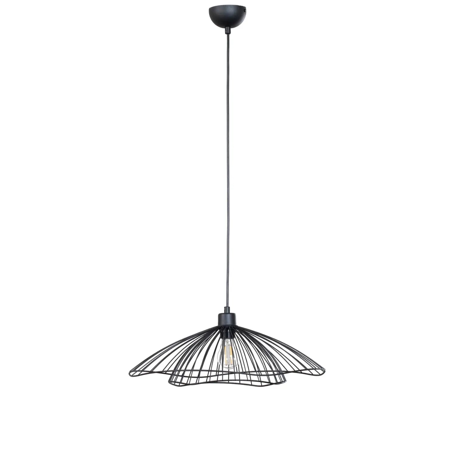 B-Ware Opviq Hängeleuchte Pendelleuchte Leuchte Tel Schwarz Metall ø 50 Cm E27 Led  - 8684283478743