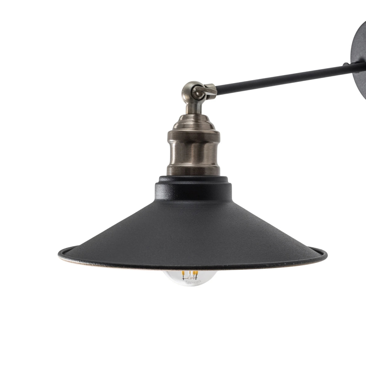 Opviq Wandleuchte Wandlampe Saglam schwarz gold konisch Eisen E27 LED Lampe - 8684283481309