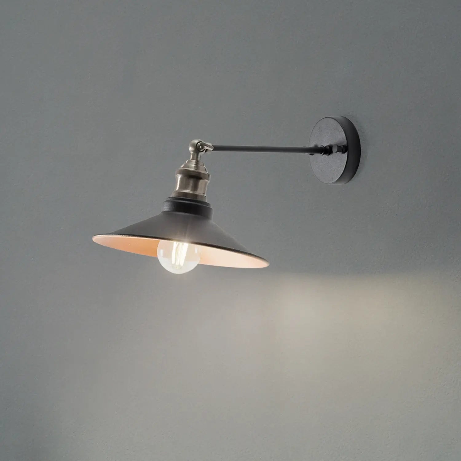 B-Ware Opviq Wandleuchte Wandlampe Saglam Schwarz Gold Konisch Eisen E27 Led Lampe - 8684283481309