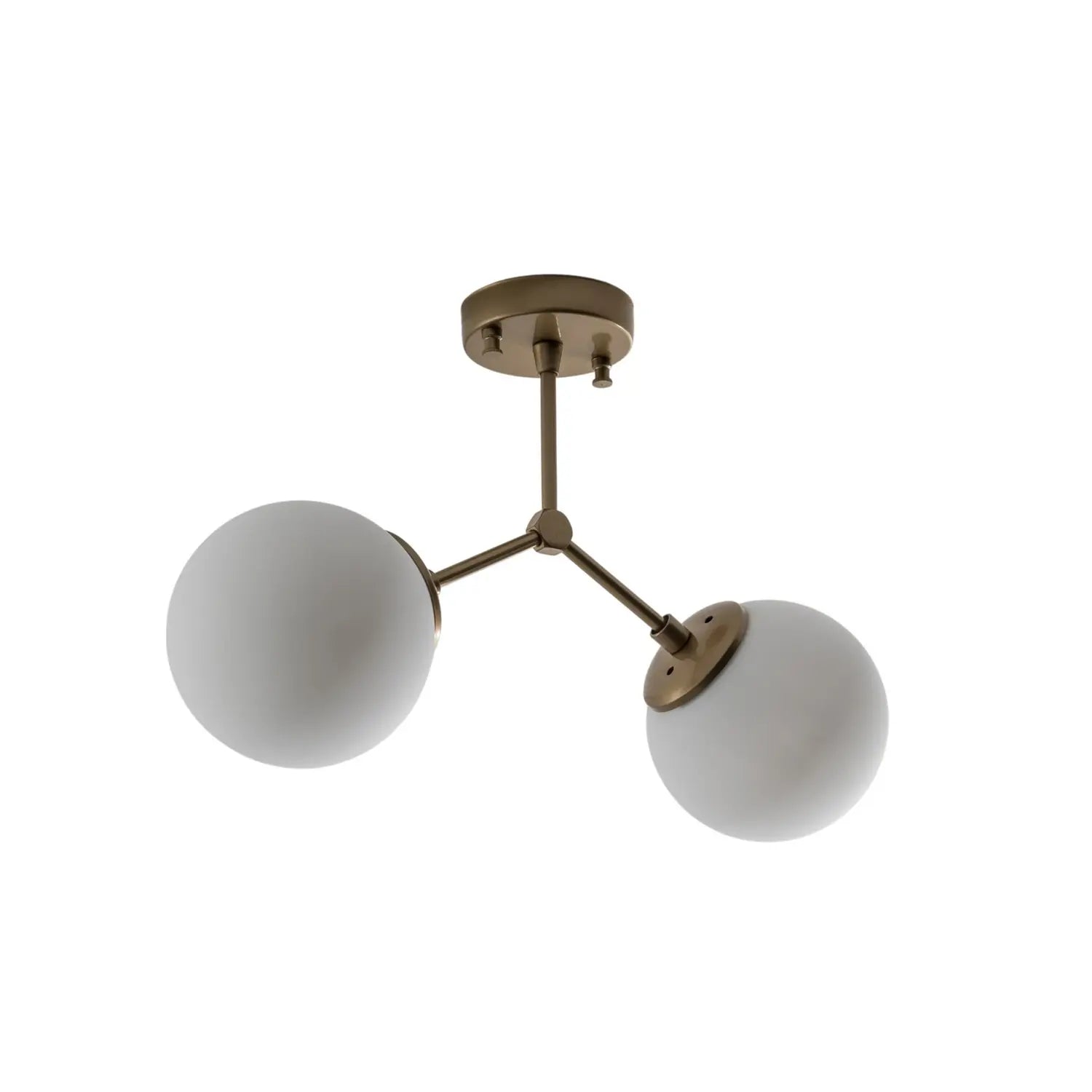B-Ware Opviq Deckenleuchte Lampe Glas Gold Opal Damar Metall 2 Flammig E27 Led Leuchte - 8684283483303