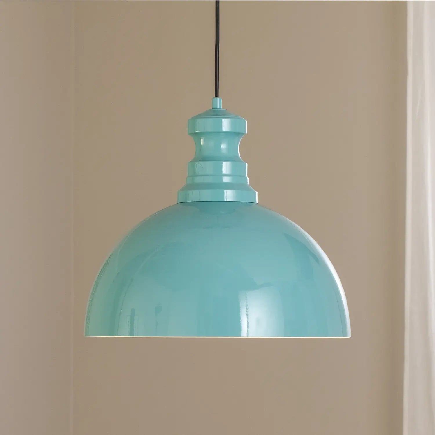 B-Ware Pendelleuchte Kure Hängelampe Türkis Metall Leuchte ø 40 Cm E27 Led Lampe - 8684283485185