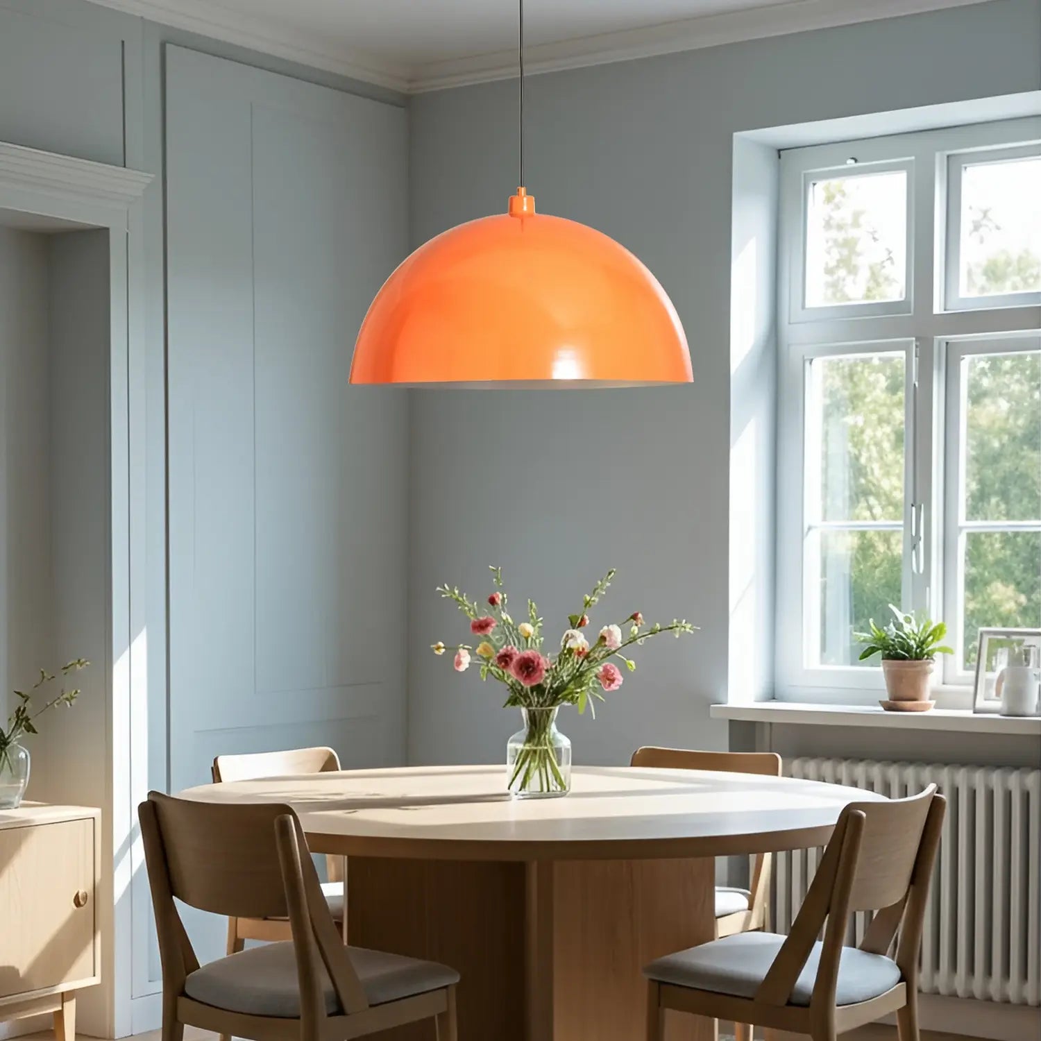 B-Ware Opviq Hängeleuchte Pendelleuchte Lampe Orange Metall Kure ø 60cm E27 Led Leuchte - 8684283485680