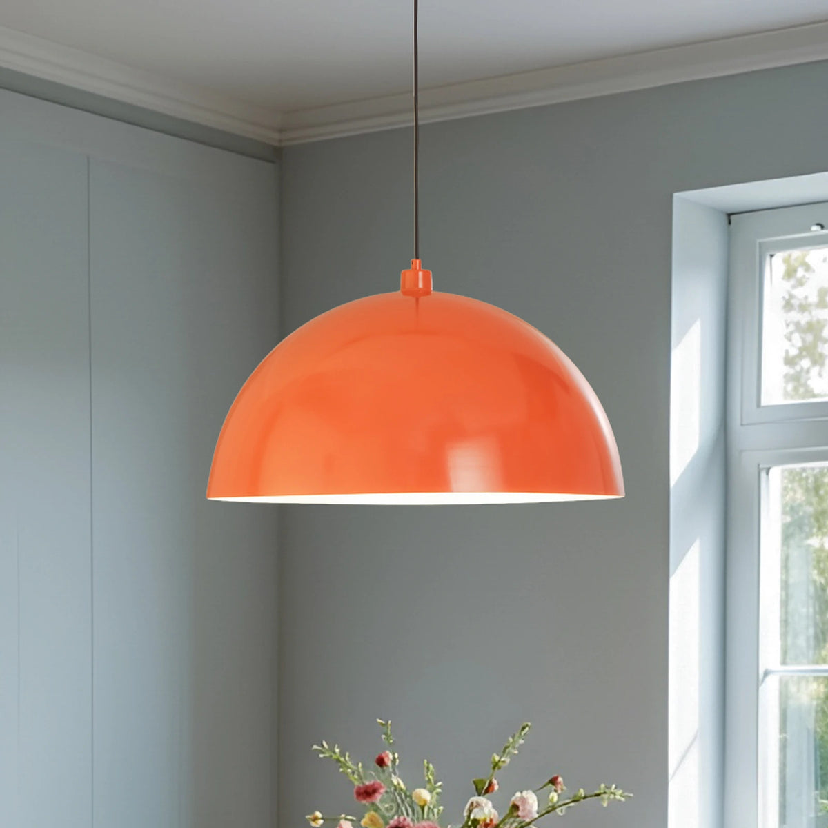 Opviq Hängeleuchte Pendelleuchte Lampe orange Metall Kure Ø 60cm E27 LED Leuchte - 8684283485680