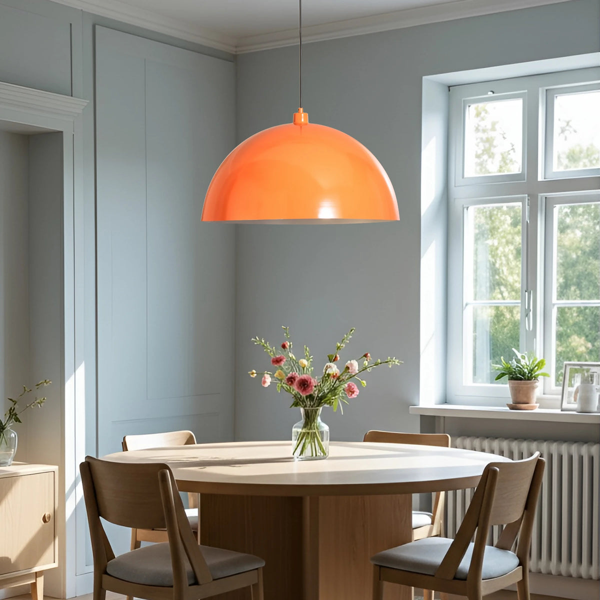Opviq Hängeleuchte Pendelleuchte Lampe orange Metall Kure Ø 60cm E27 LED Leuchte - 8684283485680