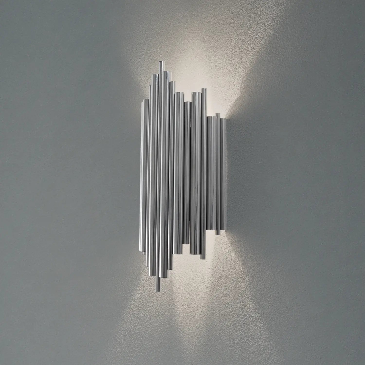 B-Ware Wandleuchte Reis Wandlampe Leuchte Chrom Metall Höhe 50 Cm E14 Led Dimmbar - 8684283492077