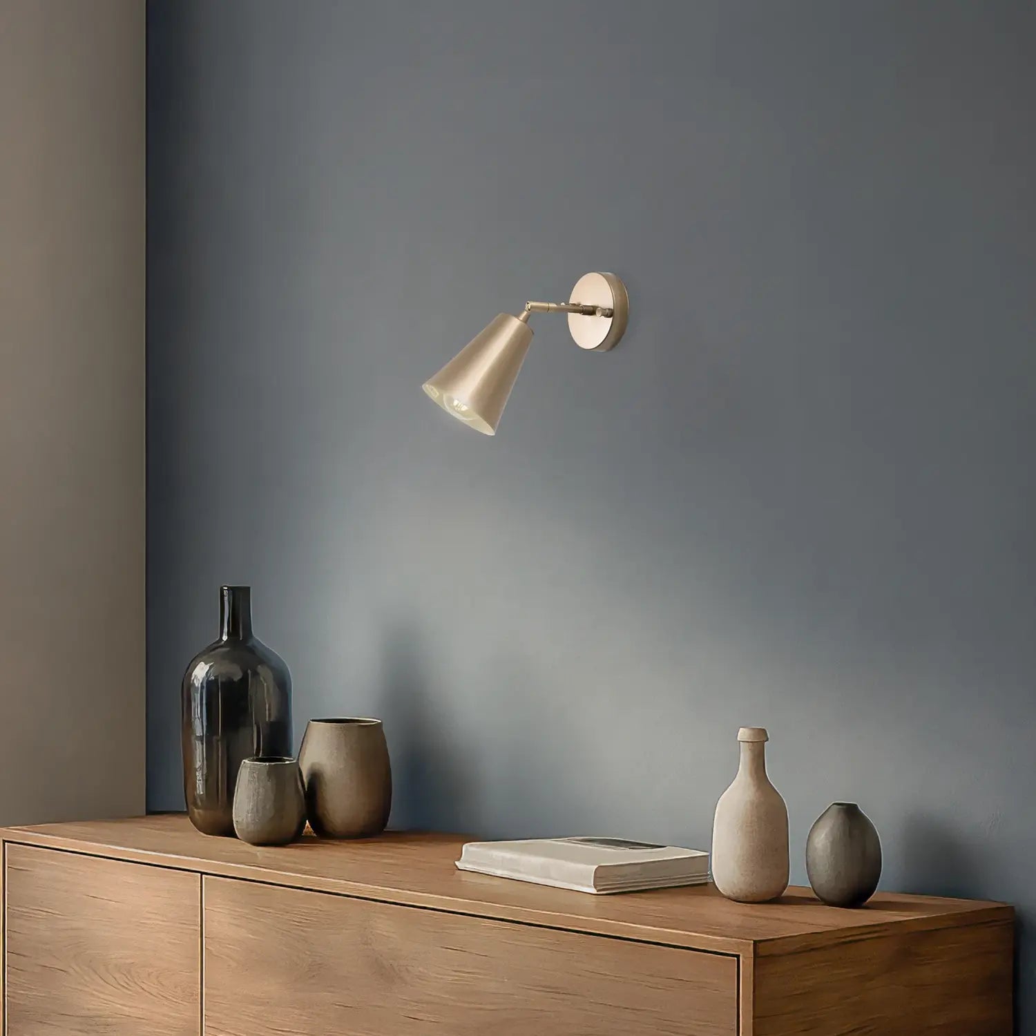 B-Ware Wandleuchte Lampe Evander Metall Gold E27 Wohnzimmer Schlafzimmer Flur Esszimmer - 8684283492909