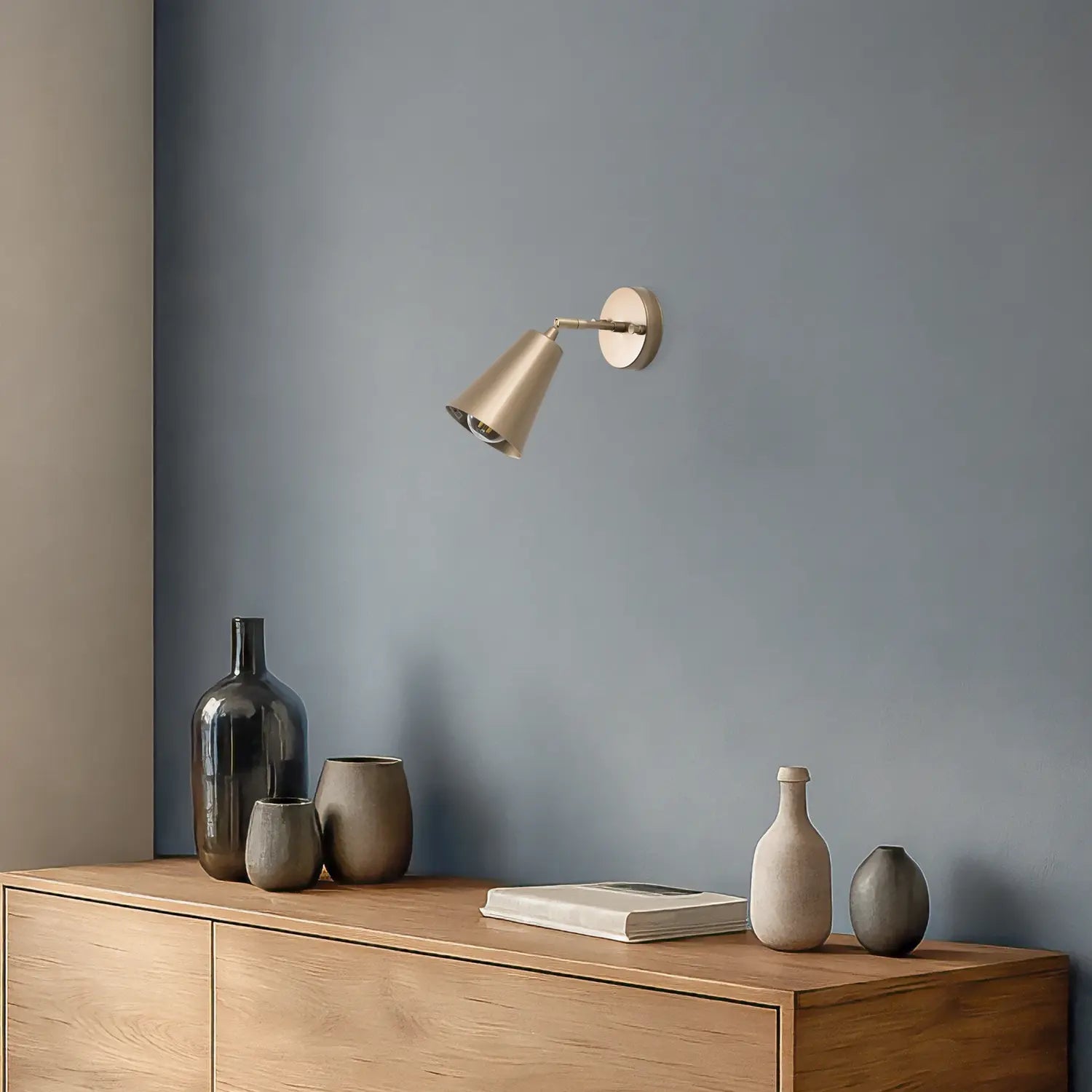 B-Ware Wandleuchte Lampe Evander Metall Gold E27 Wohnzimmer Schlafzimmer Flur Esszimmer - 8684283492909