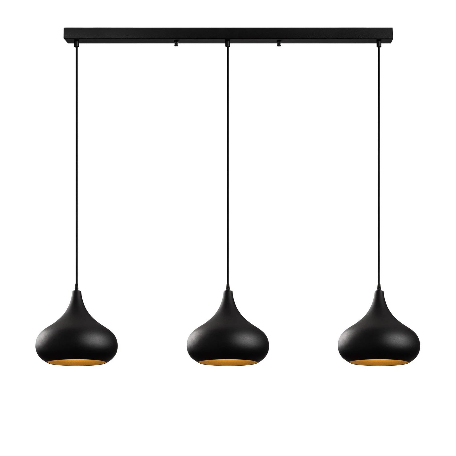 Opviq Hängeleuchte Pendelleuchte Muba schwarz Metall Länge 120 cm - 8684283493456