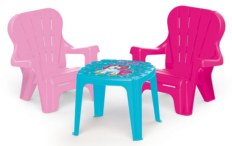 Dolu Tisch Mit 2 Einhorn Stühlen Kindermöbel Sitzgruppe Kinderzimmer Set B-Ware - 8690089025036