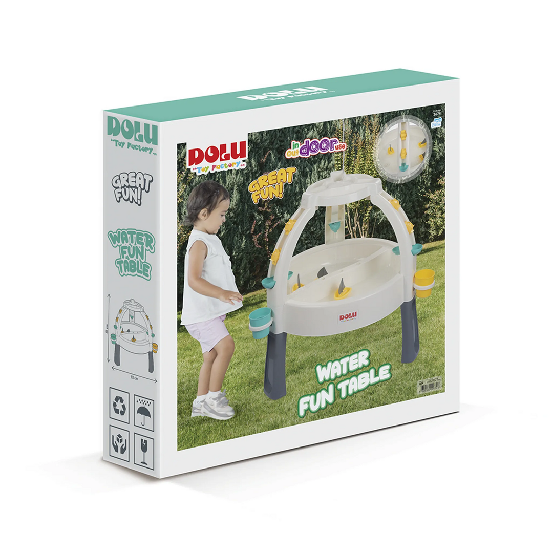 Dolu 2674 Springbrunnen Spieltisch Sand Wasser Tisch Set Zubehör Weiß Grau  B-Ware