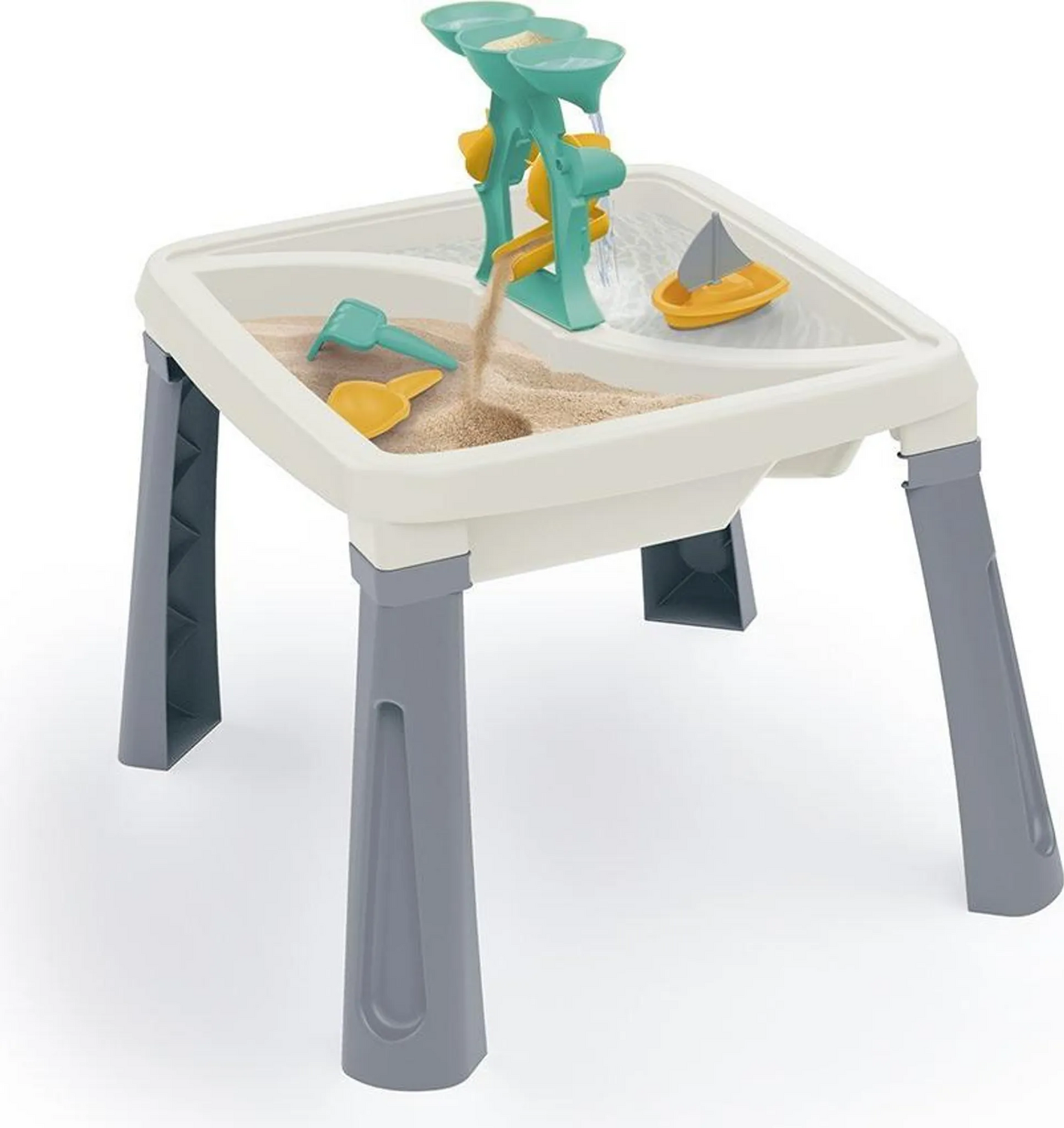 B-Ware Dolu Zand Watertafel Spieltisch Sand Wasser Tisch Accessoires Weiß Grau Kinder