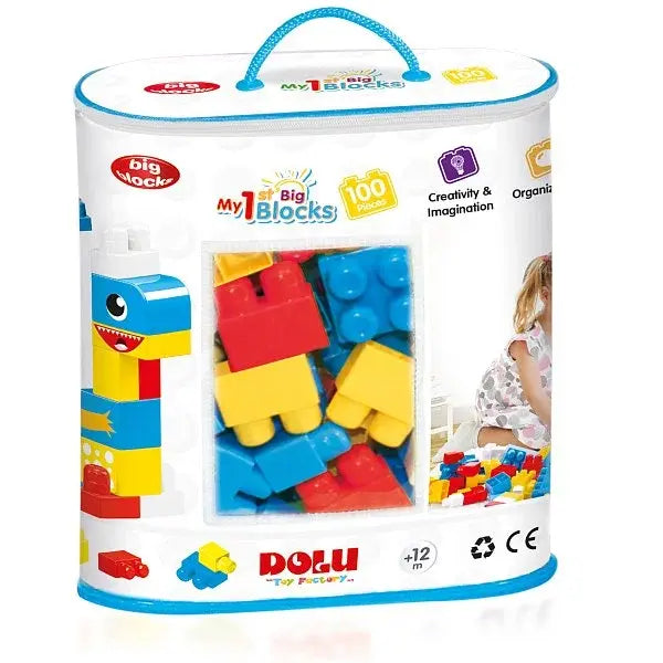 B-Ware Dolu Spielzeug Bausteine Bauklötze Kinder Intelligenz Fantasie 100 Steine Pack - 8690089050205