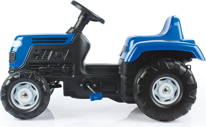 B-Ware Dolu Ranchero Trettraktor Kinderfahrzeug Traktor Mit Hupe Blau Schwarz Outdoor