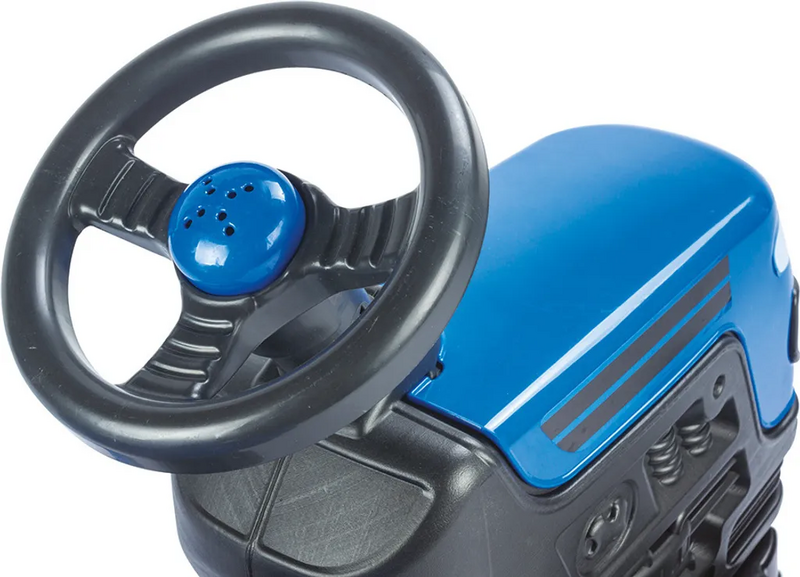 Dolu Ranchero Trettraktor Kinderfahrzeug Traktor Mit Hupe Blau Schwarz Outdoor B-Ware