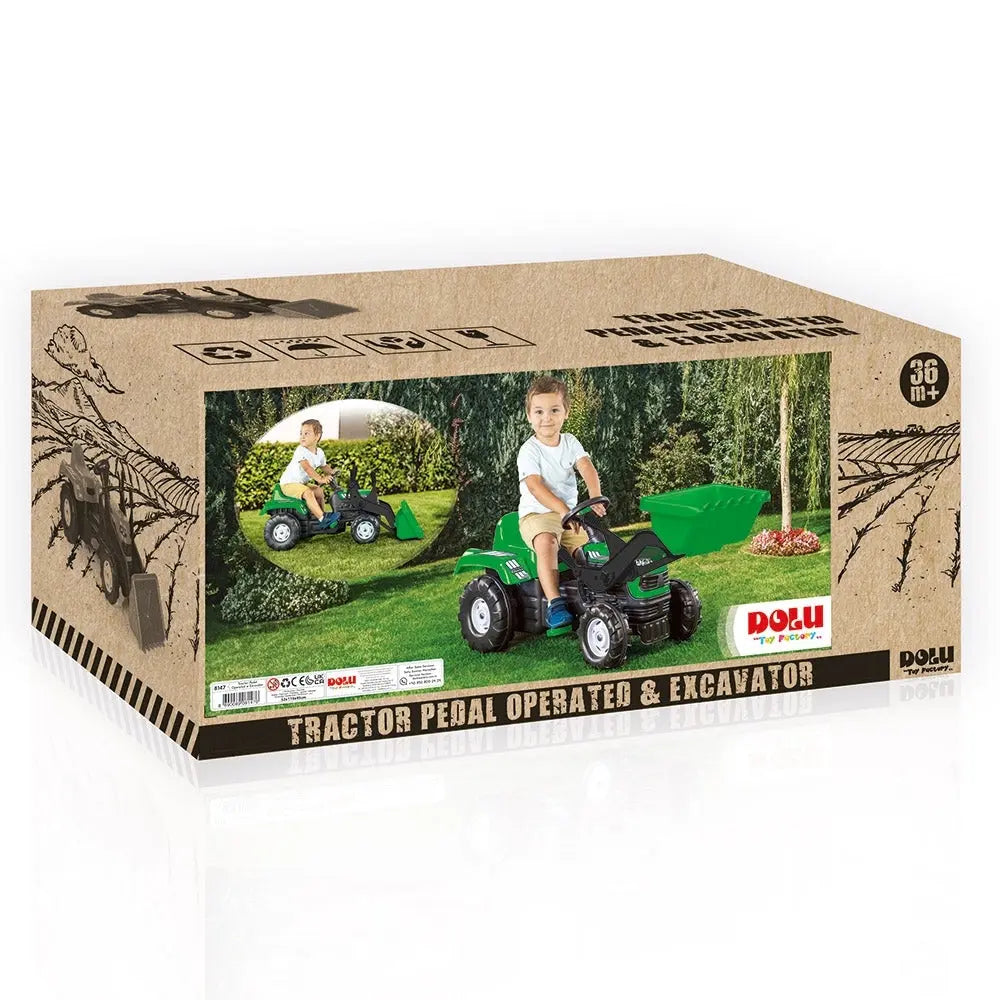 B-Ware Dolu Traktor Fahrzeug Spielzeug Pedalbetrieb Schaufel Ranchero Outdoor Garten - 8690089081476