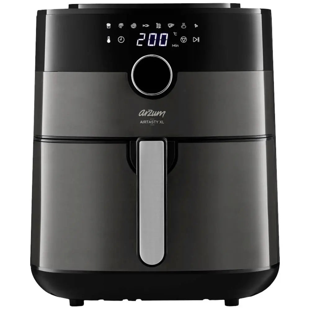 B-Ware Arzum Heißluftfritteuse Airfryer Silber Schwarz Timer überhitzungsschutz 6 L - 8693184915950
